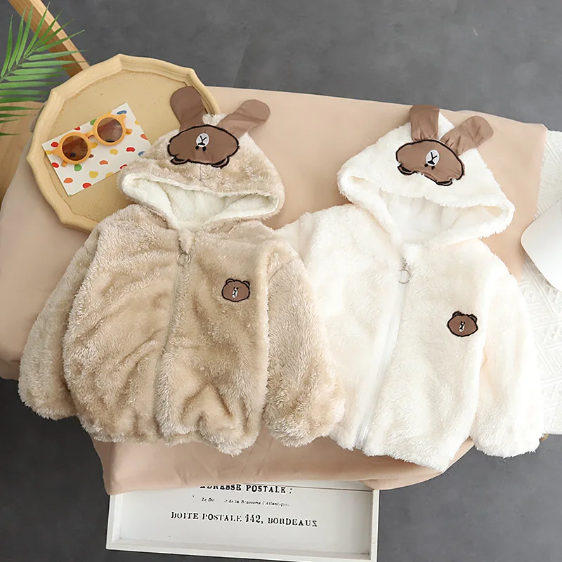 

Winter baby girls boys clothing outfits casual hooded cardigan jacket outerwear for babies kids Clothing jacket coats