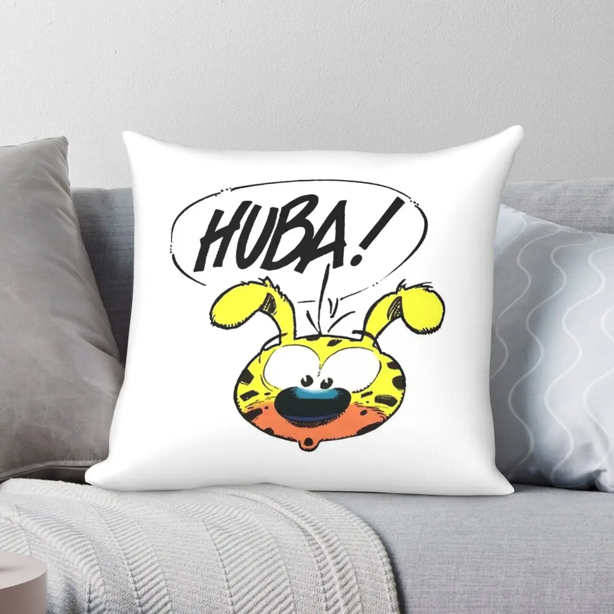 Spirou Marsupilami Square Pillowcase Polyester Linen Velvet Printed Zip Decor Throw Pillow Case Sofa Seater Cushion Cover