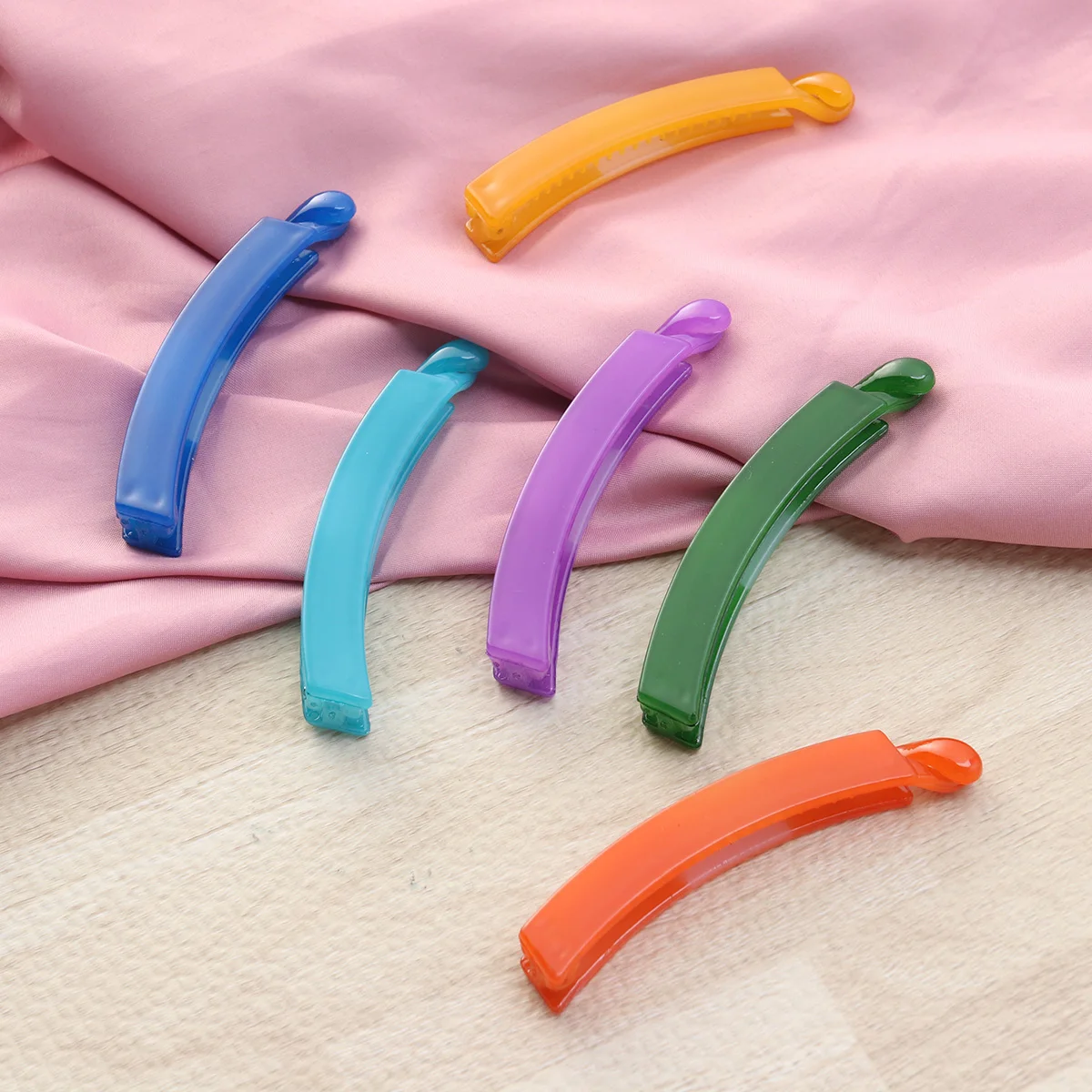 

Набор зажимов CandyColored BananaClawClips для женщин и девочек, аксессуары для волос, прочный, легкий, нескользящий, подходит, AnySeason
