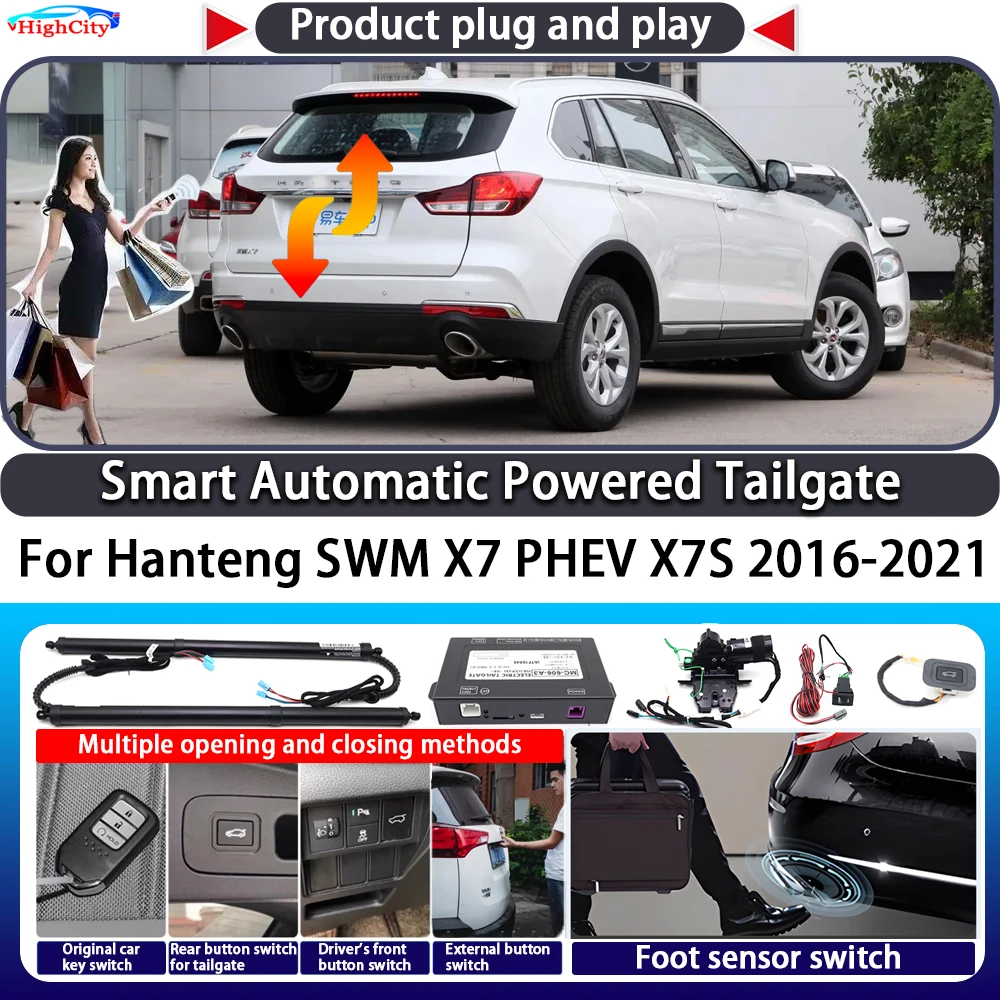 

For Hanteng SWM X7 PHEV X7S 2016-2021 Smart Automatic Powered Tailgate Key Control Trunk Lift Close Kit Electric Power Tailgate