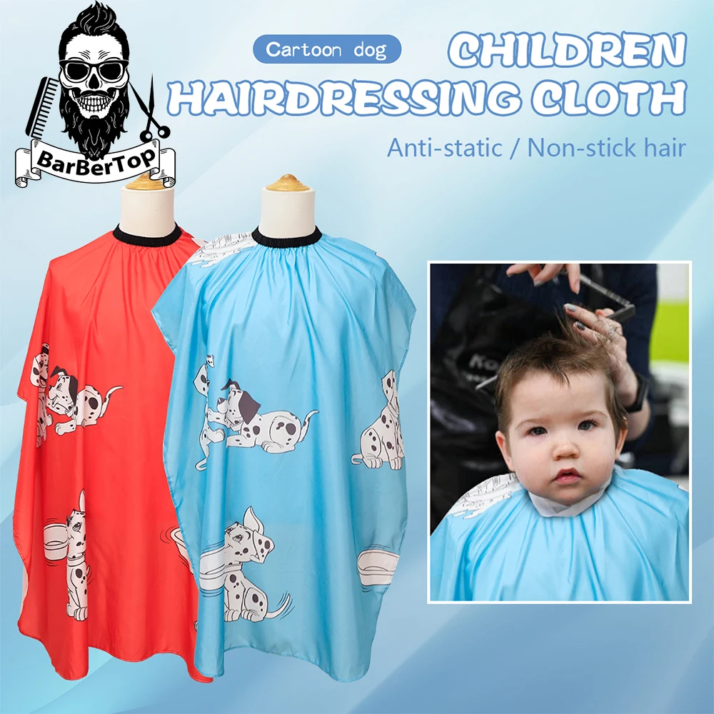 Salon Children Hairdressing Apron Waterproof Cartoon Cape Barber Hair Cutting Cloth Gown Professional Barbershop Styling Tools