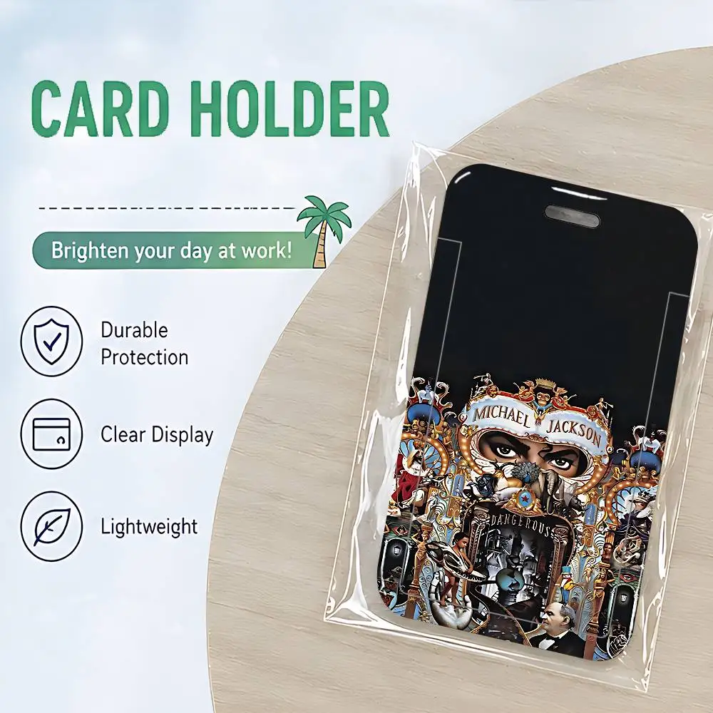 Singer M-Michael J-Jackson NFC Contactless Sliding Card Sleeve For Student Cards, Bus Cards, ID Cards, And Work Permits