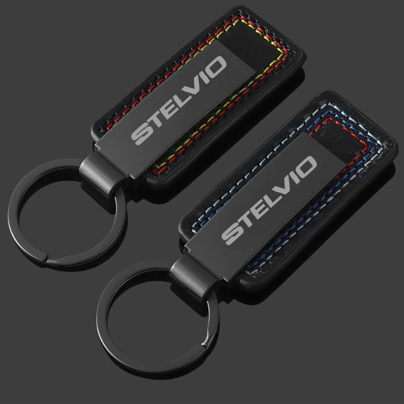 Alloy Car Styling Keyring for Alfa Romeo STELVIO Logo Key Chains Rings Buckle Keychain Emblem Pendant Gift Vehicle Accessories