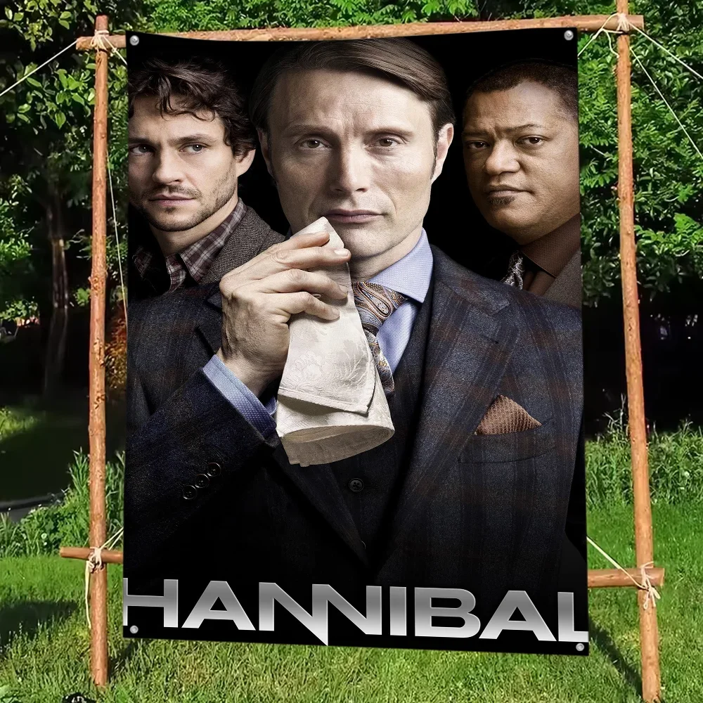 

Hot TV series movie H-Hannibal Flag DIY Flag For Family Group Party Living Room Home Dorm Decor Wall Art Decor Banner