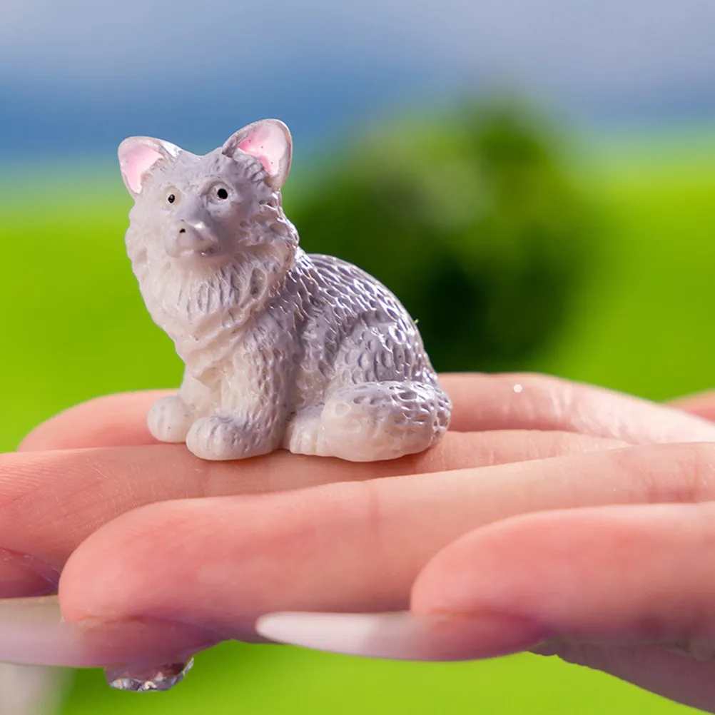 1Set Tiny Resin Animal Statues Sheep Hippo Rhino for Mini Gardens Moss Landscaping Indoor Outdoor Micro Decor Bonsai Accessories