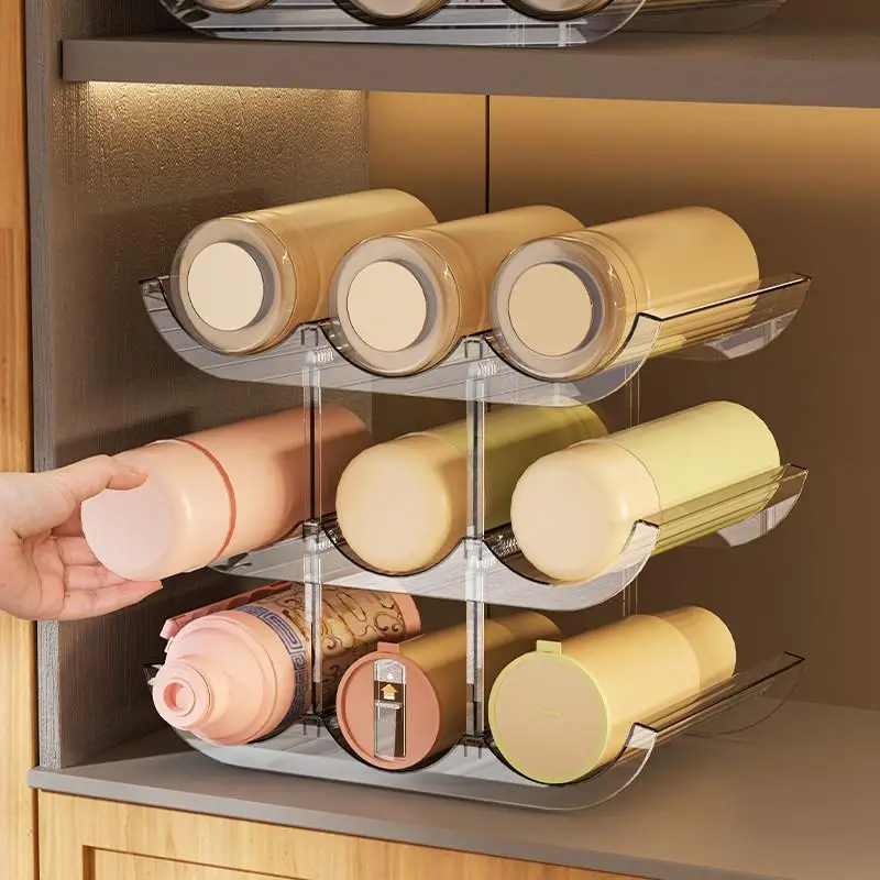 

Многоярусная прозрачная пылезащитная термоизолированная подставка для чашек, органайзер для стаканов для домашнего использования, креативный настольный держатель для напитков