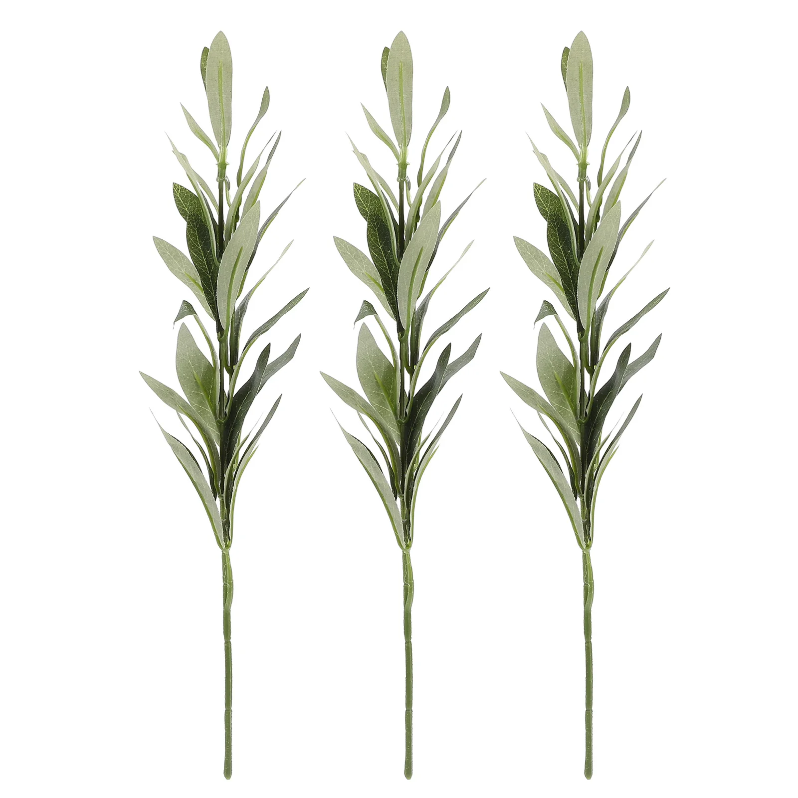 

3Pcs Lifelike Artificial Olive Branches Faux Plastic Olive Stems Decorative Greenery for Home Wedding Party Office
