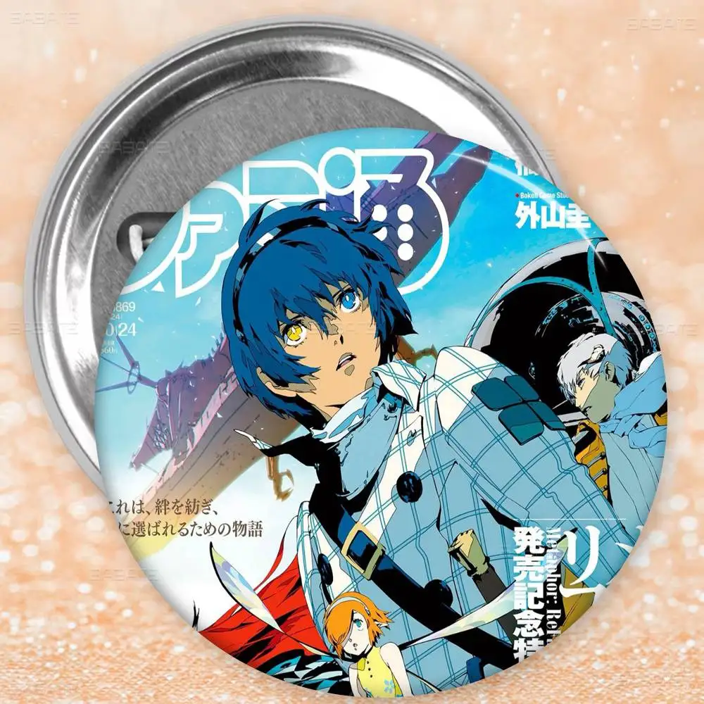 لعبة فيديو M-Metaphor Refantazio 32/44/58 مللي متر دبابيس كرتونية مستديرة دبابيس يدوية لحقيبة الظهر مجوهرات اكسسوارات هدايا