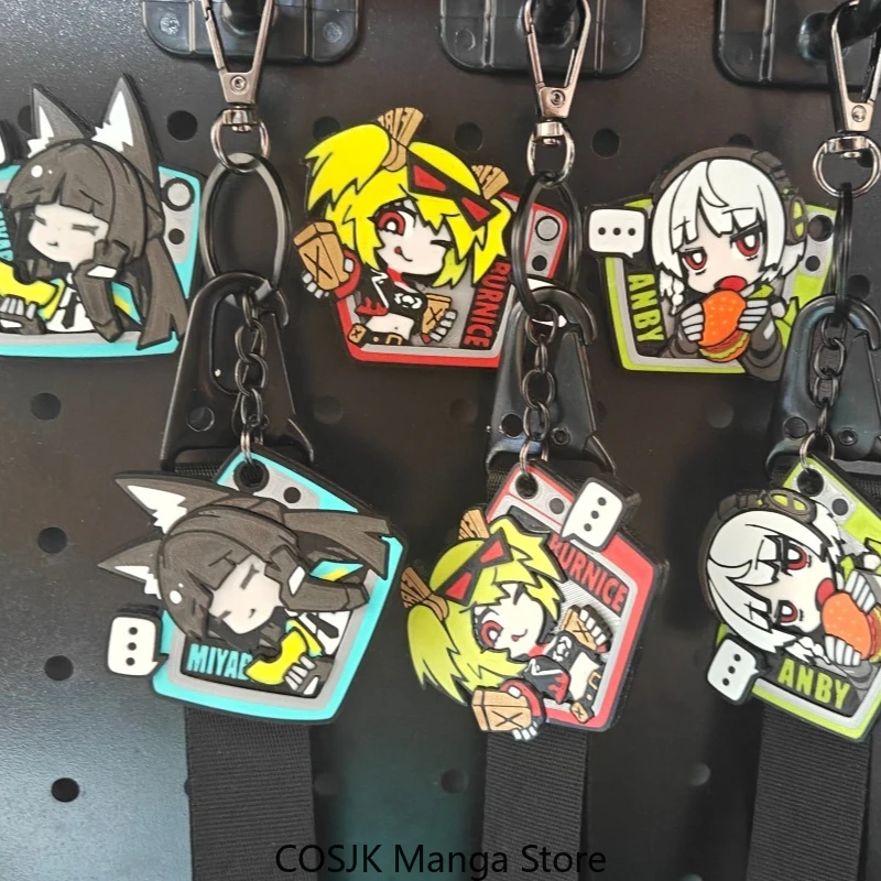Anime Zenless Zone Zero Fanmade Hoshimi Miyabi Bernice Amble 3D Keychain Fridge Magnet Bag Charm Model Pandent Game Souvenir view 2