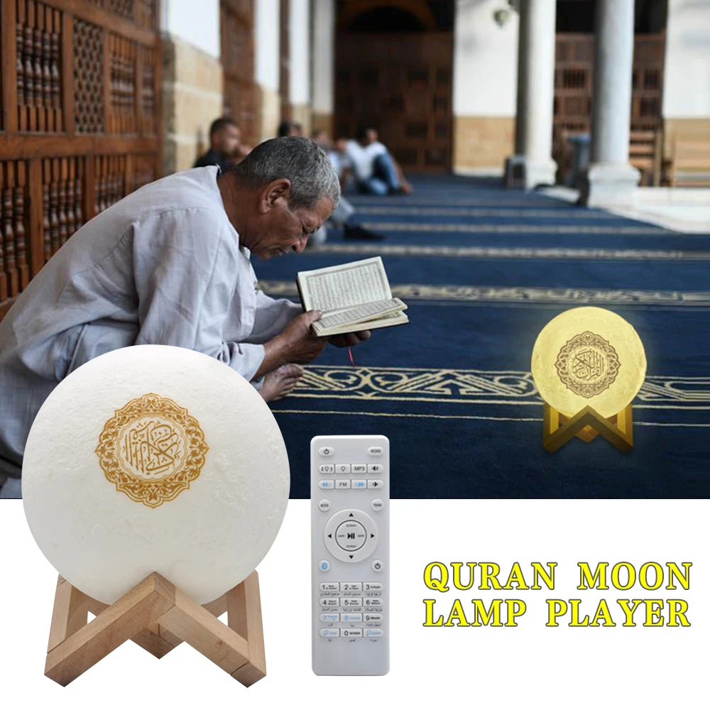 Azan Muslim Koran Bright Quran Night Light Portable Bluetooth Speaker Radio FM Wireless Sound Box Music Caixa De Som Mini Coluna