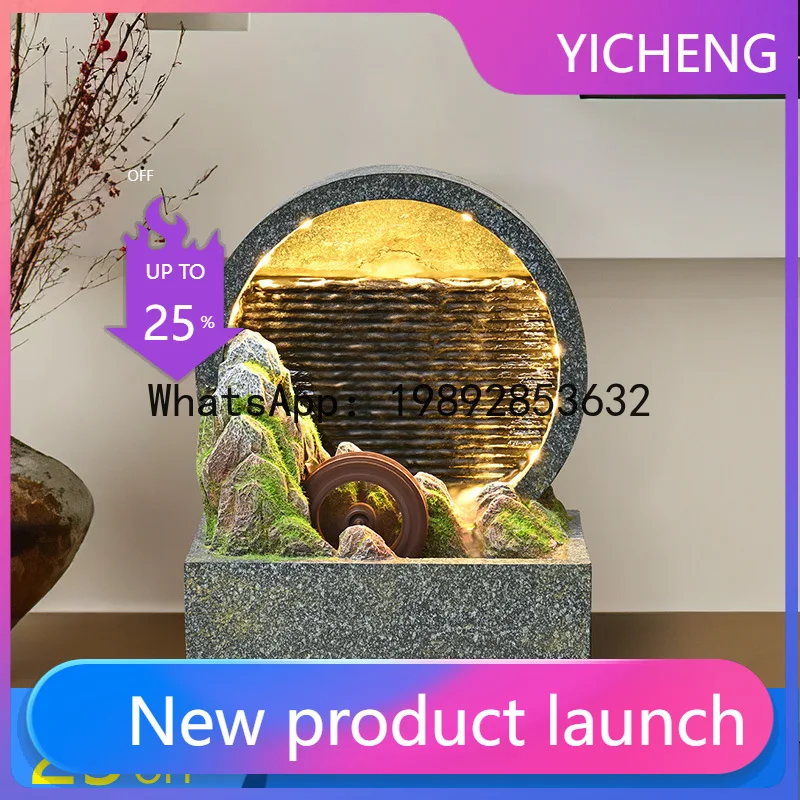 Z2-28  Modern Floor Water Fountain Ornament European Style Home Living Room Entrance Decoration Wealth-Attracting Opening Gift