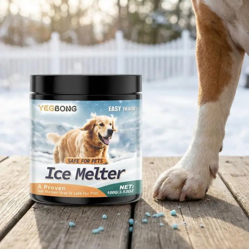 Yegbong Non Irritating Sodium Chloride Outdoor Tool 100g Pet Friendly Ice Melter Safe For Paws Concrete Street Snow Melting