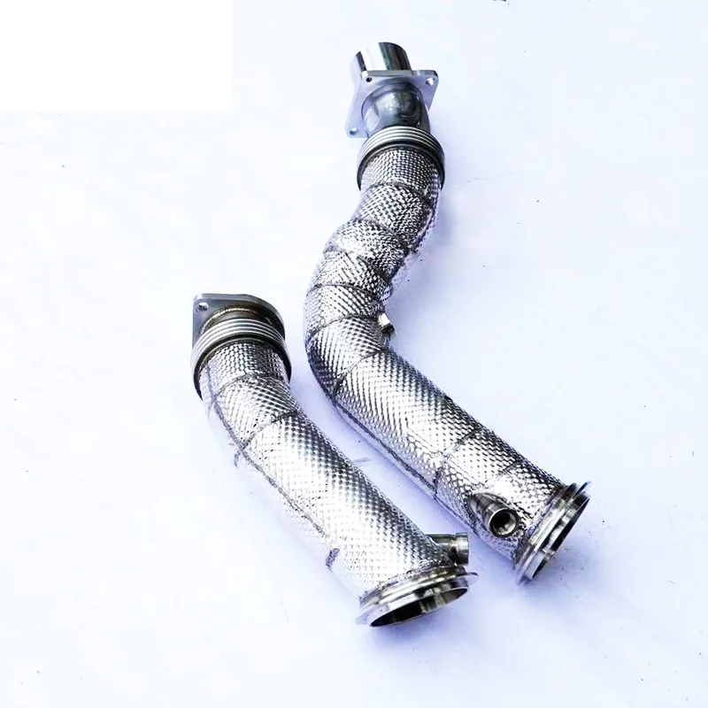 Head Section High flow Pipes Exhaust Pipes branch downpipe Exhaust Pipe with catalyst  For BMW M2C/M2 Competition S55 3.0T 