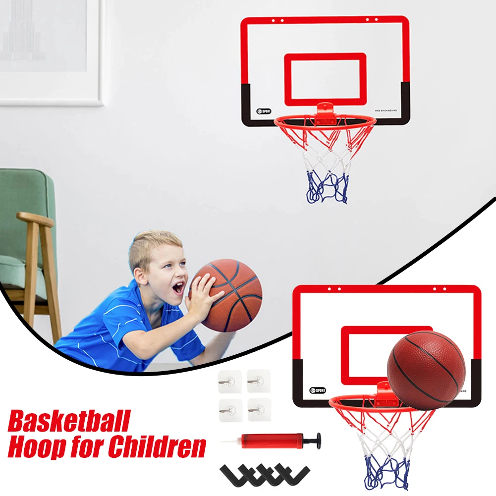 

1 Set Indoor Basketball Hoop for Children Safety Funny Game Home Exercise Basketball Hoop Set Wall Frame Stand Hanging Backboard