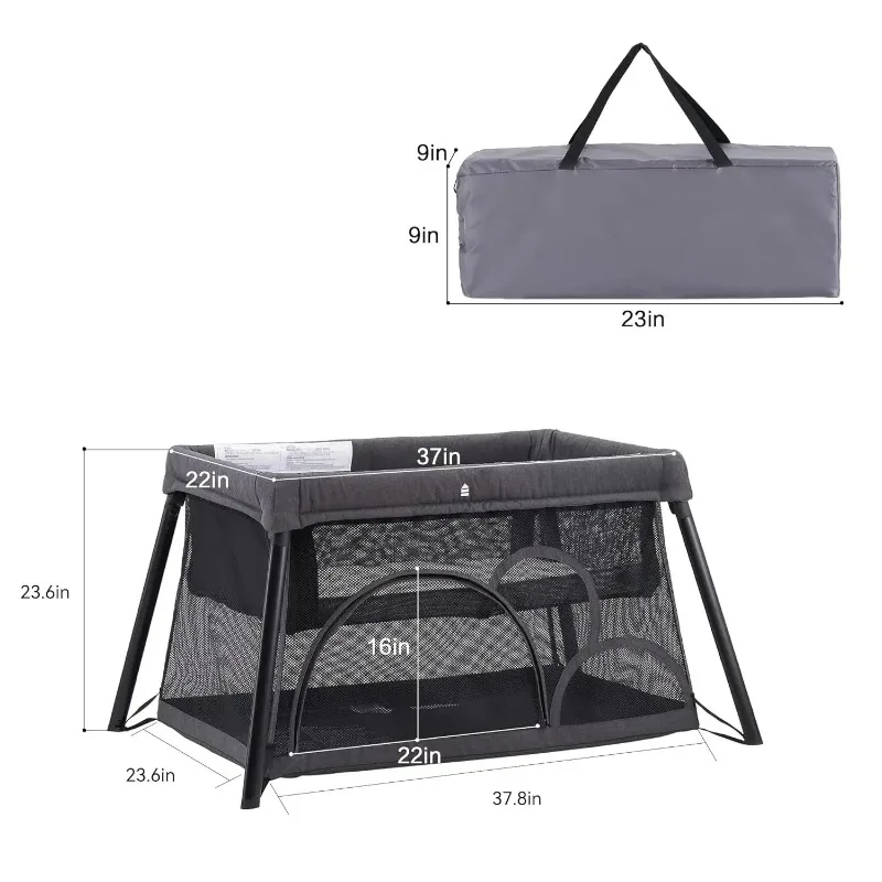 

Fast delivery Travel Crib - Lightweight Baby Portable Mini Playard Playpen With Bassinet,