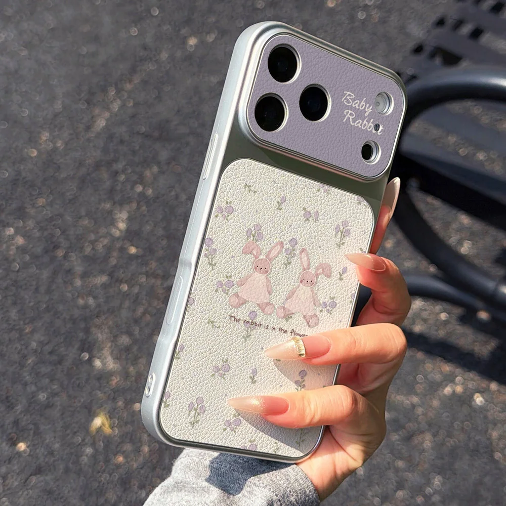 Cute Rubbit PU Leather Phone Cases For iPhone 18 Pro Max 17 16 15 14 13 12 11 Pro Max Soft Back Cover With Phone Stand/Lanyard - view 5