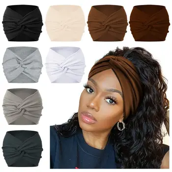 Women’s Twisted Wide Workout Headbands 1