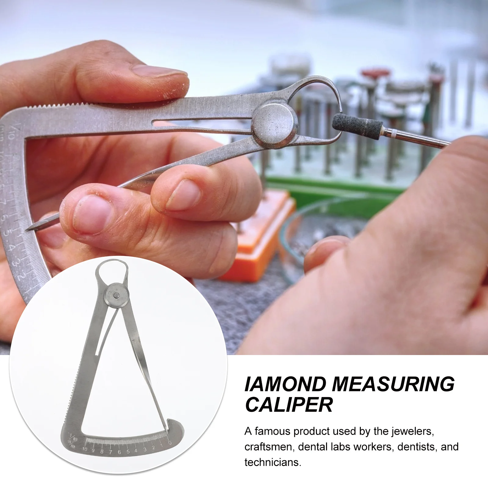 

Stainless Steel Caliper 1 to 10 Mm Double Sided Engraved Scale for Dental Wax Sheet Metal Thickness Measurement Jewelry Craft