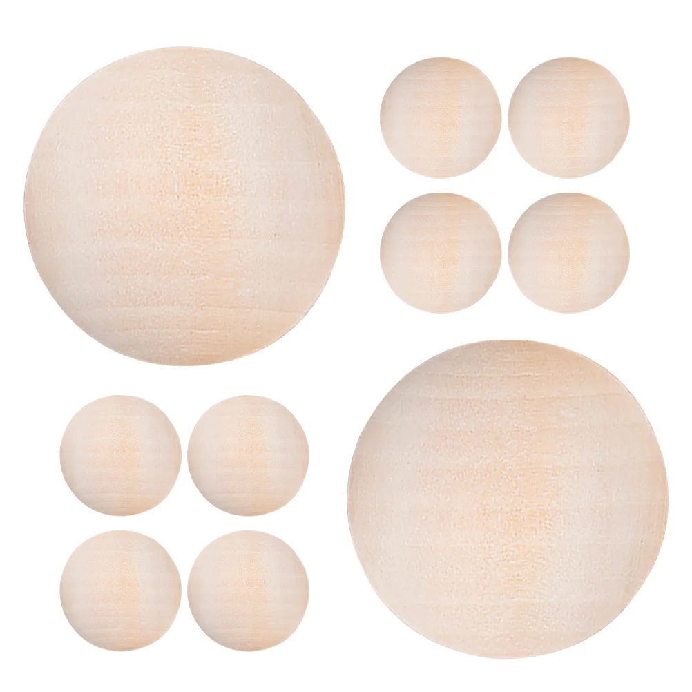 

20 Pcs Hemu Wood Ball Spheres Round Small Lotus Tree Farmhouse DIY Christmas Craft Bead