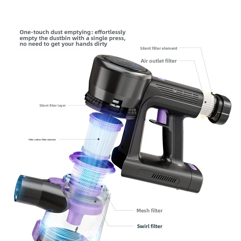Household wireless vacuum cleaner 250W brushless motor high power carpet handheld vertical vacuum cleaner wireless high power