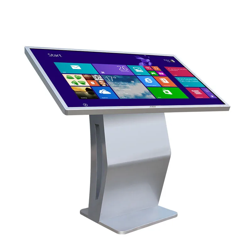 Base per schermo informativo touch orizzontale per chiosco da pavimento con display digitale LCD interattivo all-in-one per richieste