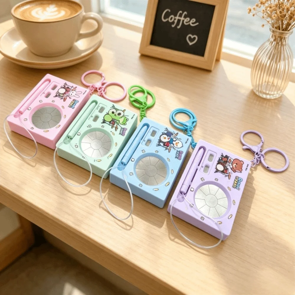 Recording Function Electronic Drum Keychain Portable Mini Size Electronic Piano Drum Keychain Cute Playable Music Keychain