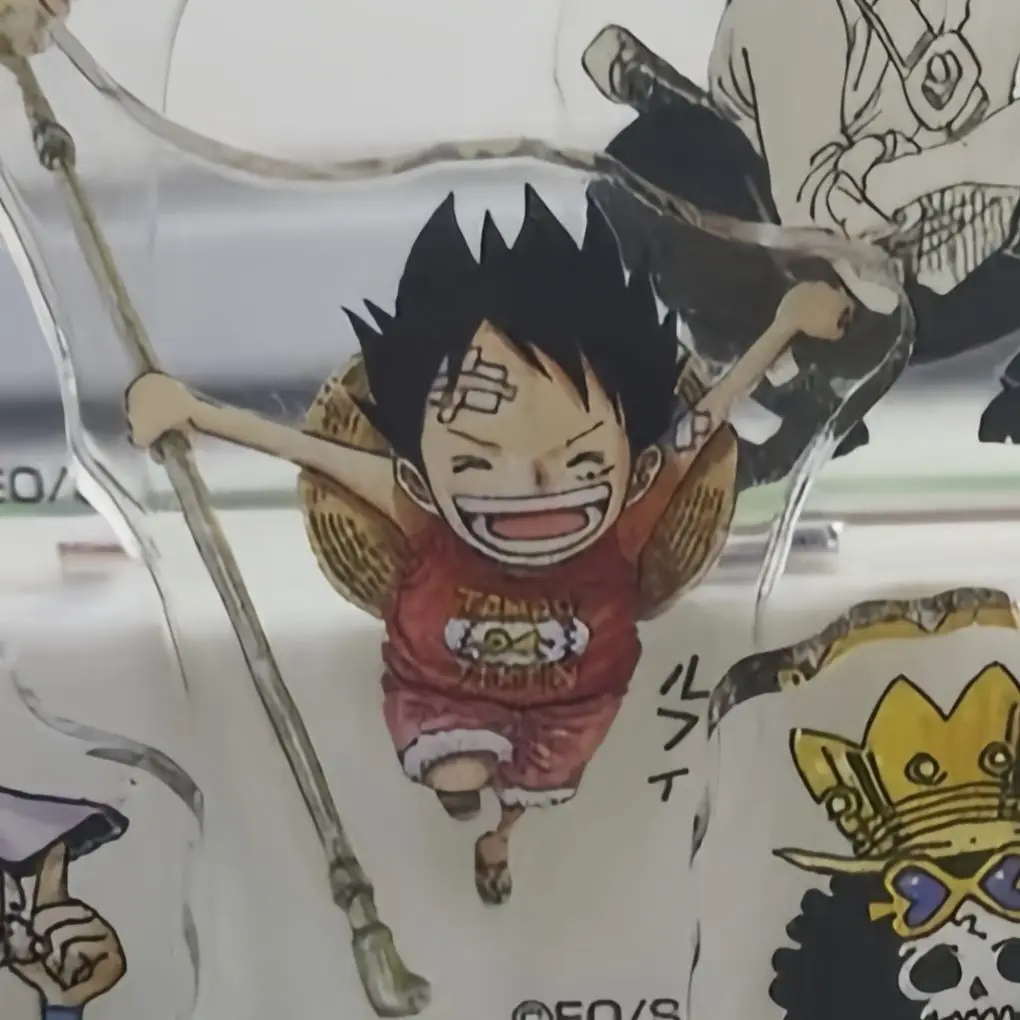 Anime Peripherals Mini Monkey D. Luffy Figure Acrylic Stand Q Empress Boa Hancock Figurine Standing Plate Zoro Decoration Toys view 4