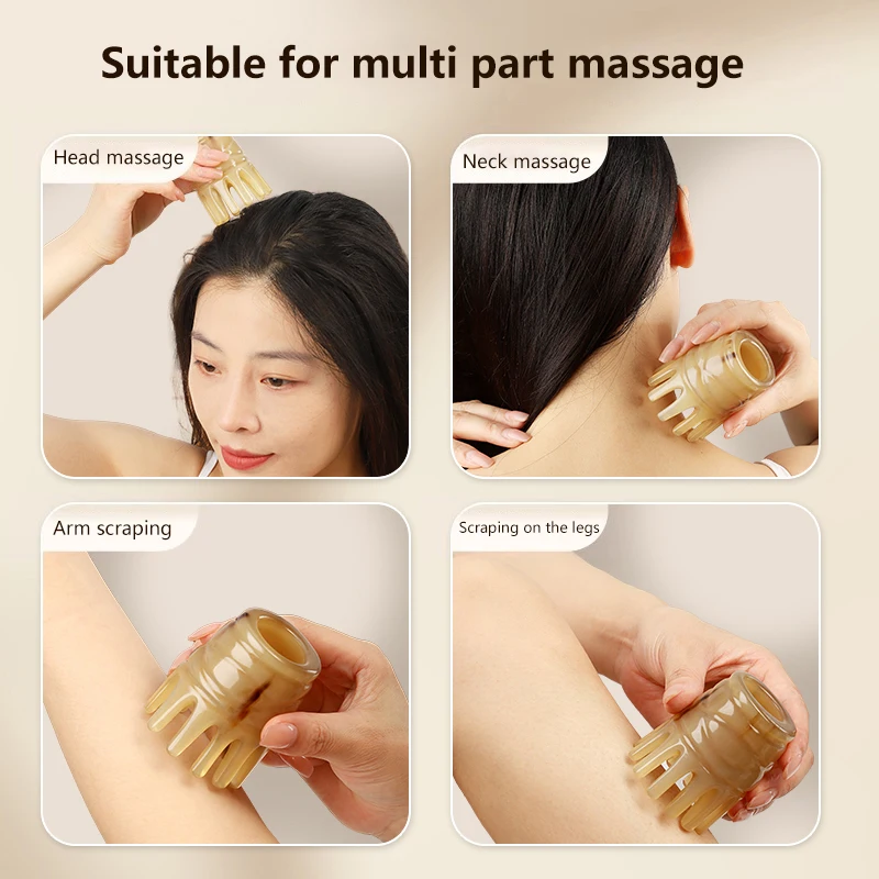 صالون تصفيف الشعر الاحترافي لتدليك فروة الرأس ومضاد لتساقط الشعر وأمشاط واسعة الأسنان لوصلات الشعر