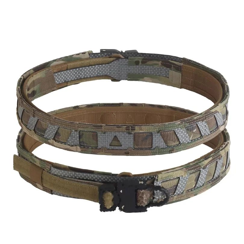 Battle Belt Camo Style MOLLE Tactical Belt Outdoor Hunting Training Inner Outer Double Waist Belt with Magnetic Locate System