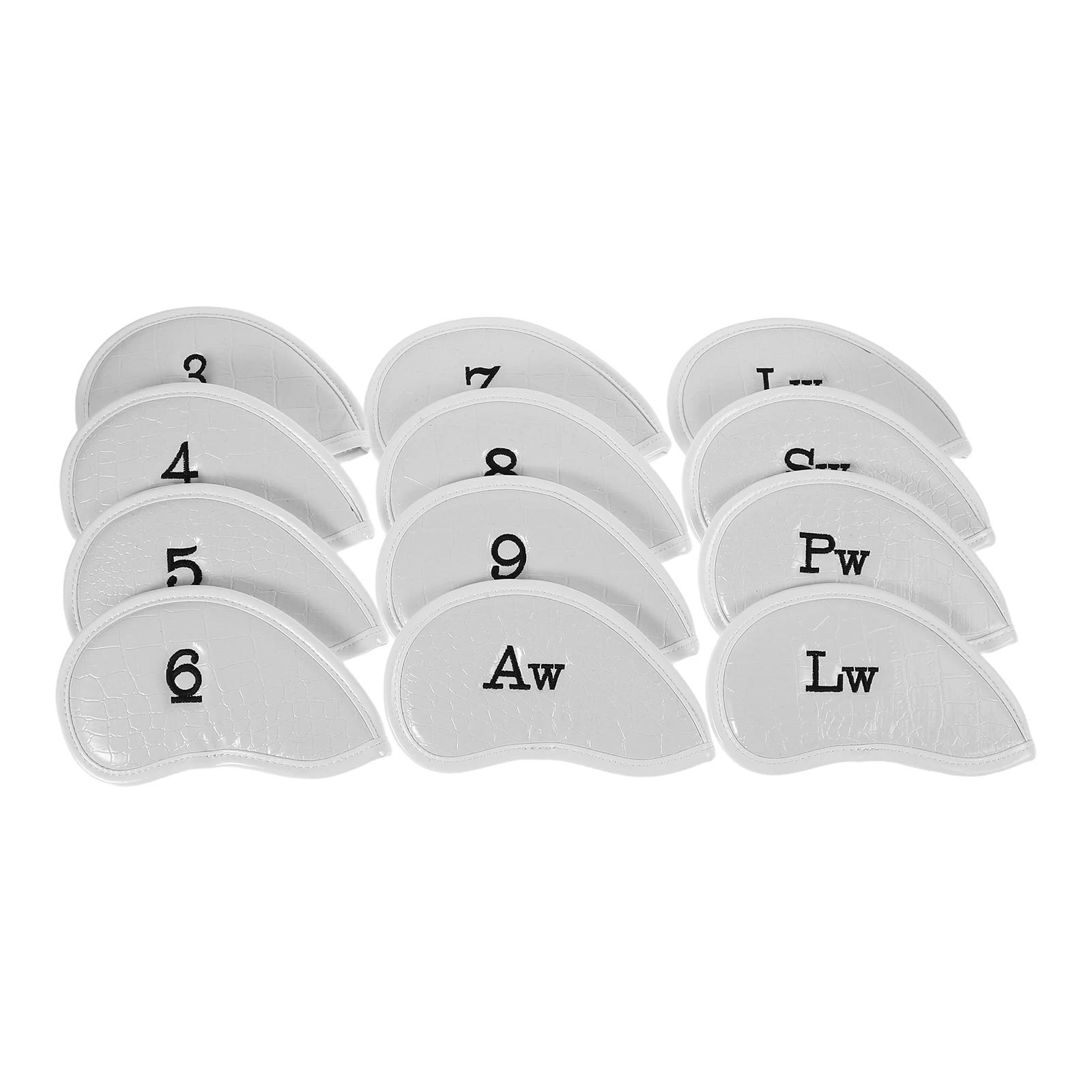 

12 Pcs Golf Club Covers Set Durable PU Protector for Iron Clubs Golf Protective Cover Head Covers Lightweight Stylish Easy