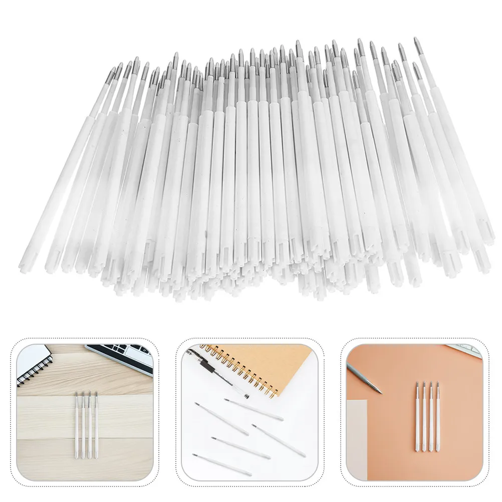 

50Pcs Retractable Ballpoint Pen Refills Black Smooth Writing Replacement Ink Core for Office School Journaling Professional