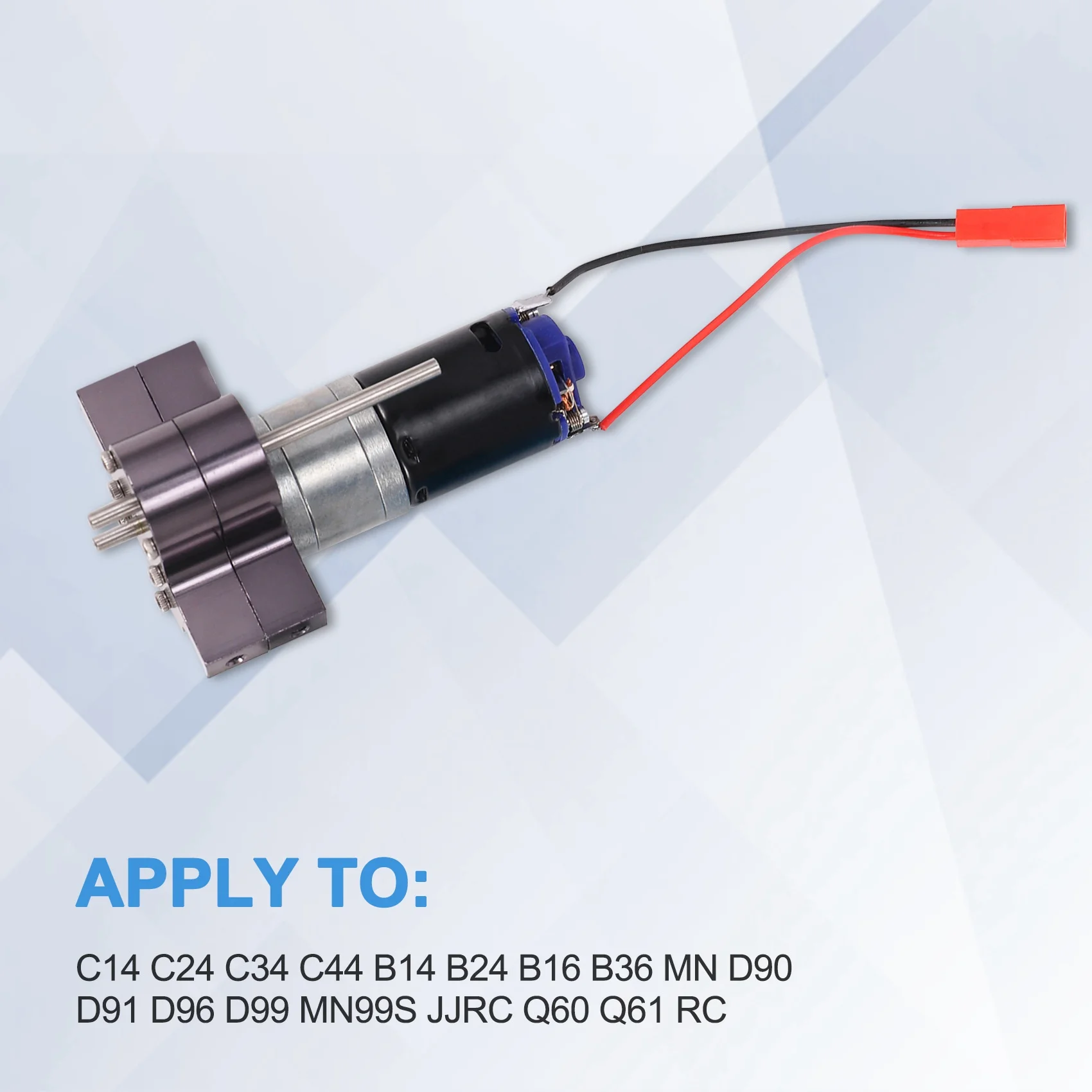 STOCK& Metal Transmission 370 Motor with Drive Shaft Upgrade Accessories for C14 C24 B24 B36 MN D90 MN99S RC Car,Titanium