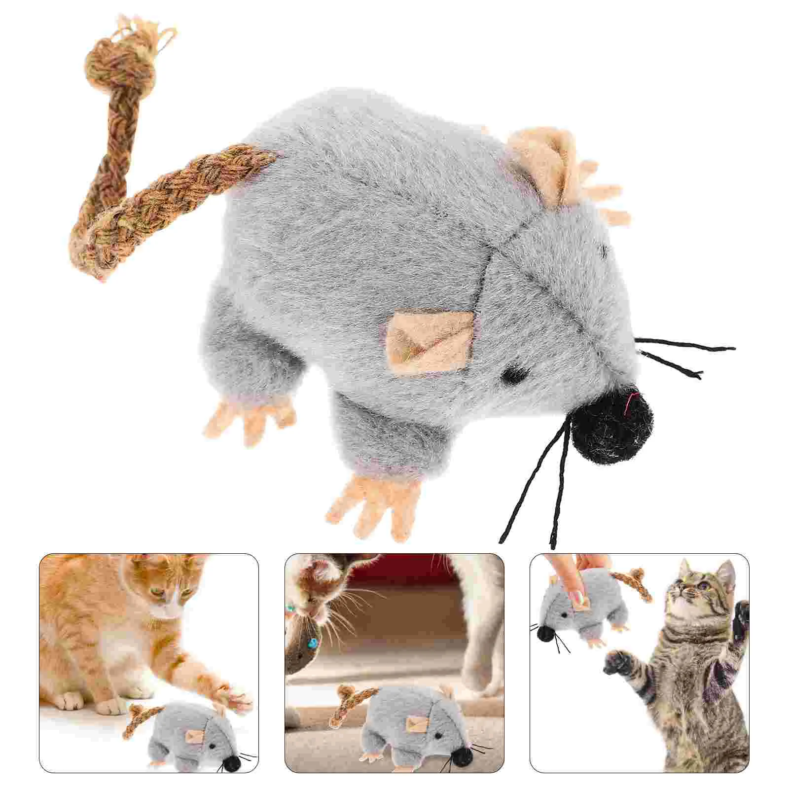 

Simulation Mouse and Cat Toy Kitten Scratching Treat Bite Mice for Cats