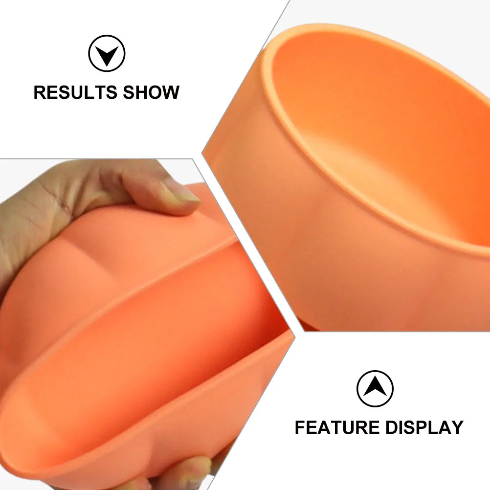 

Baby Silicone Sucker Bowl with Strong Suction Cup Round Edge Design No Burrs Easy to Clean Infant Feeding Bowl Dishwasher Safe