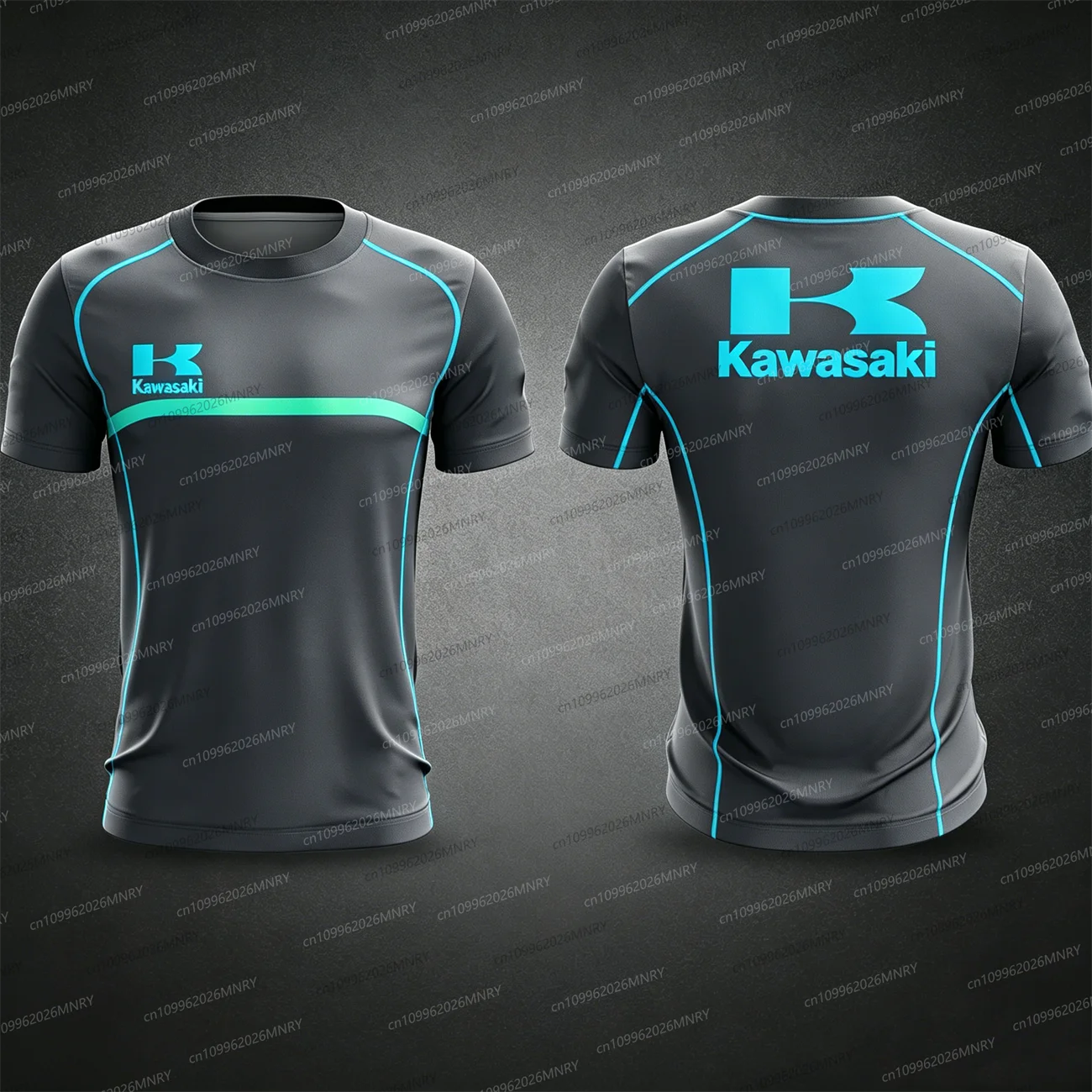 Camiseta de motocicleta Kawasaki con logotipo impreso en 3D, camiseta de verano para hombre, camiseta transpirable de manga corta para mujer, ropa de motocicleta para hombre