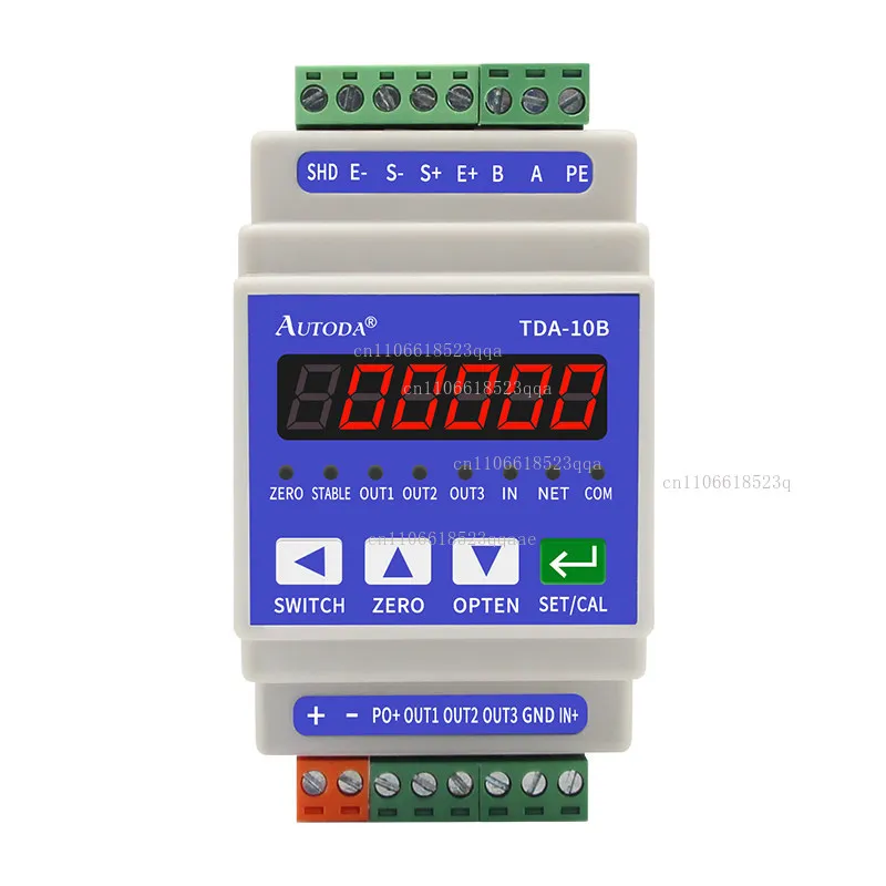 TDA-10B High-precision rail-type weight transmitter instrument weighing signal amplifier weighing module RS485 MODBUS/RTU