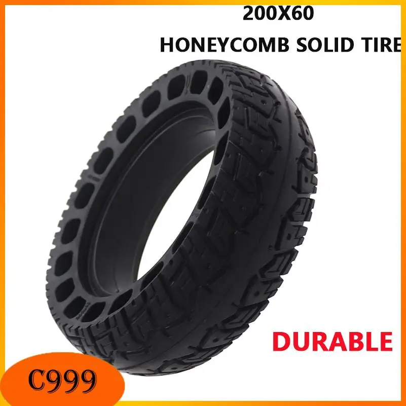 200x60 honeycomb solid tire  for  Suitable for small Wear-resistan Rubber Tire Heavy duty handcart