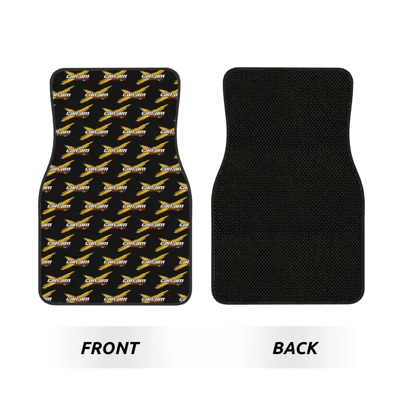 BRP Motorcycle Can Am Logo Car Floor Mats of 4 Pieces Crystal Velvet Carpets Rugs Universal Car Front Rear Carpets Foot Mats