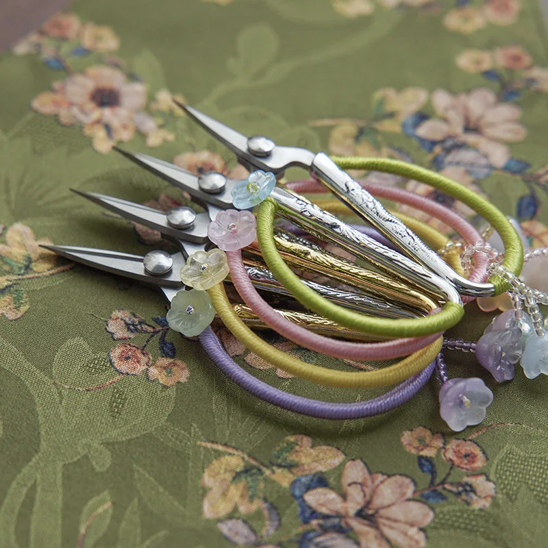 Tea Art Pendant Small Tea Scissors Mini Scissors Hand Woven Chinese Tea Ceremony Accessories