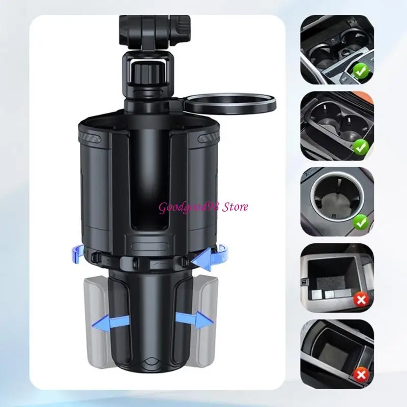 2 in 1 USB Car Fan Car Cup Holder Adjust Speed Powerful Speed USB Fan Stays Cool on Your Journey
