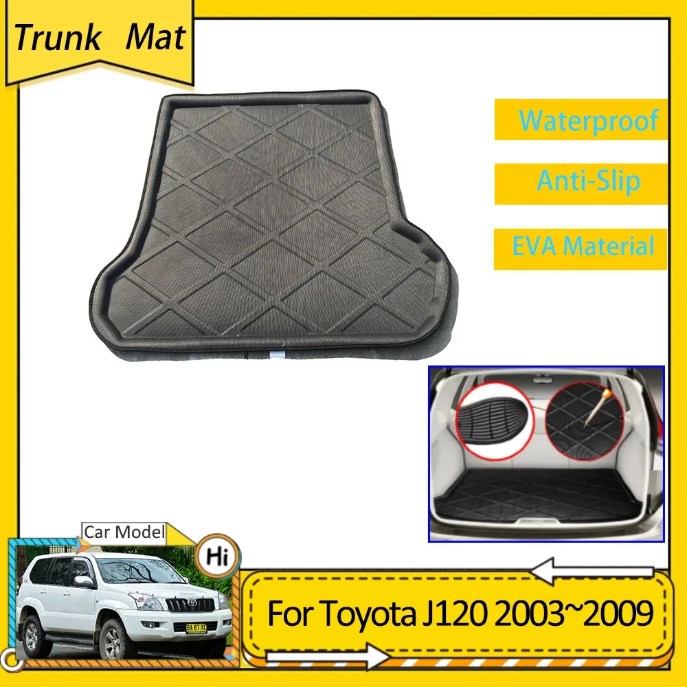 

Car Trunk Mat For Toyota Land Cruiser Prado Lexus GX 470 J120 MK2 2003~2009 Cargo Boot Pad Protective EVA Waterproof Carpet