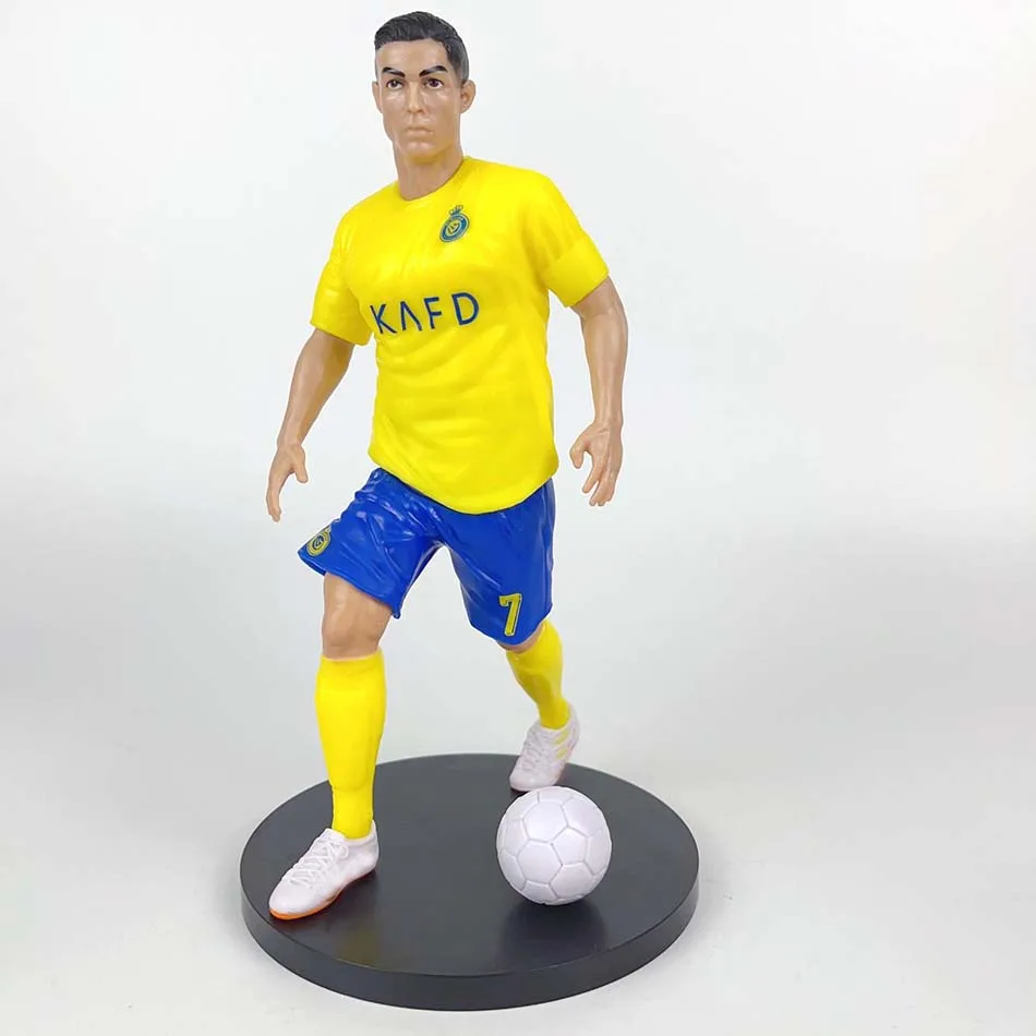 6개입 새로운 축구 스타 FIFA C.로날도 메시 음바페 모델 인형 만화 귀여운 액션 피규어 자동차 액세서리 축구 팬 선물
