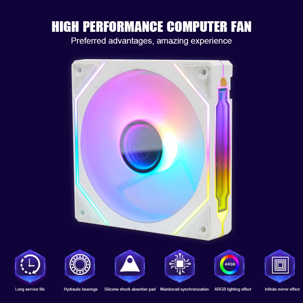 Manmu Gaming 120mm Computer Rgb Cooling Cooler Fan 12v Fan Rgb Led Cooling Pc Pc Case Fan