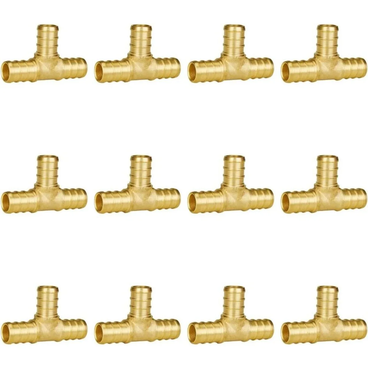 Tee brass fittings Barb crimped Pex 1/2 