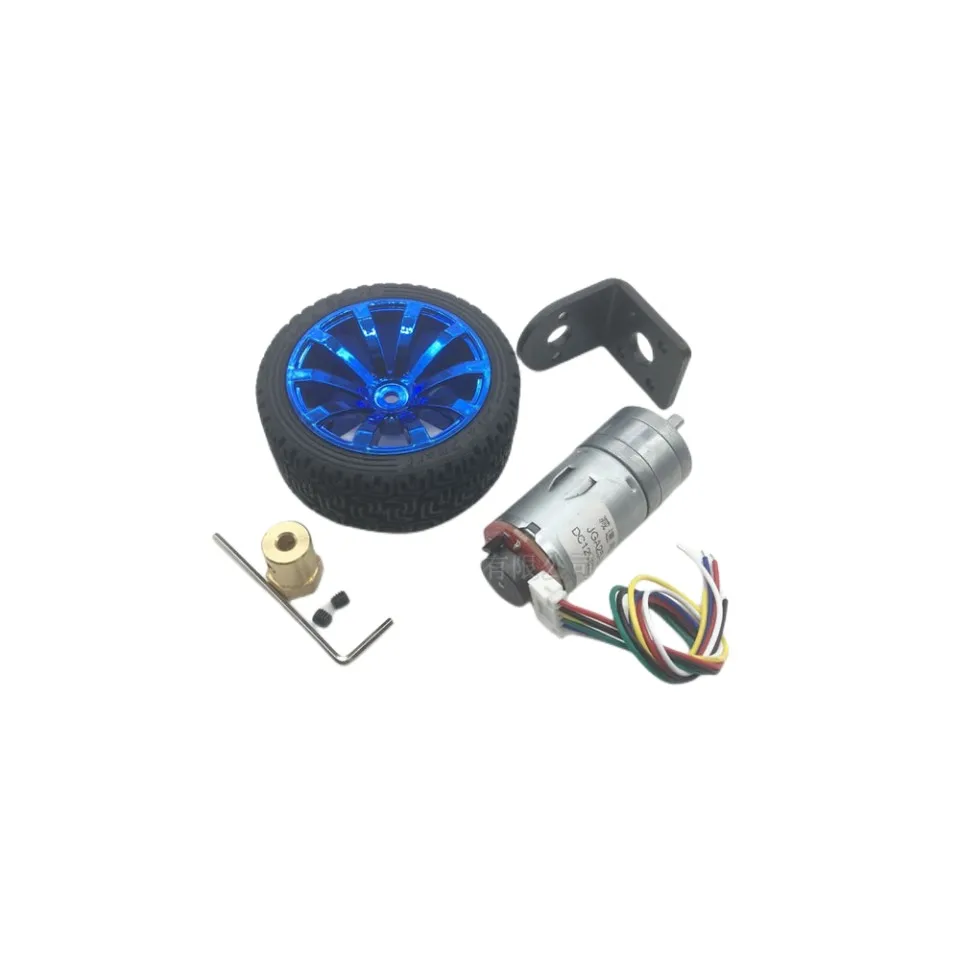 25GA370 DC deceleration motor encoder speed measurement code plate balance trolley motor kit wheel bracket