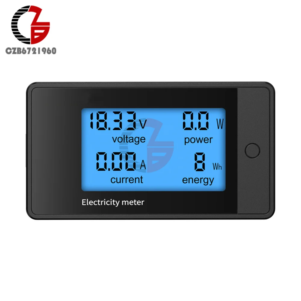 4 In 1 DC 8V-100V LCD DC Digital Power Meter 20A 50A 100A 200A Voltage Monitor Voltmeter Ammeter Power Tester DC 12V Car Meter