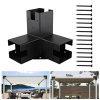 Sunshade Hanging Holes Pergola Post Base Stability Enhanced Stability Right Angle Corner Bracket Sunshade Design Sunshade Design