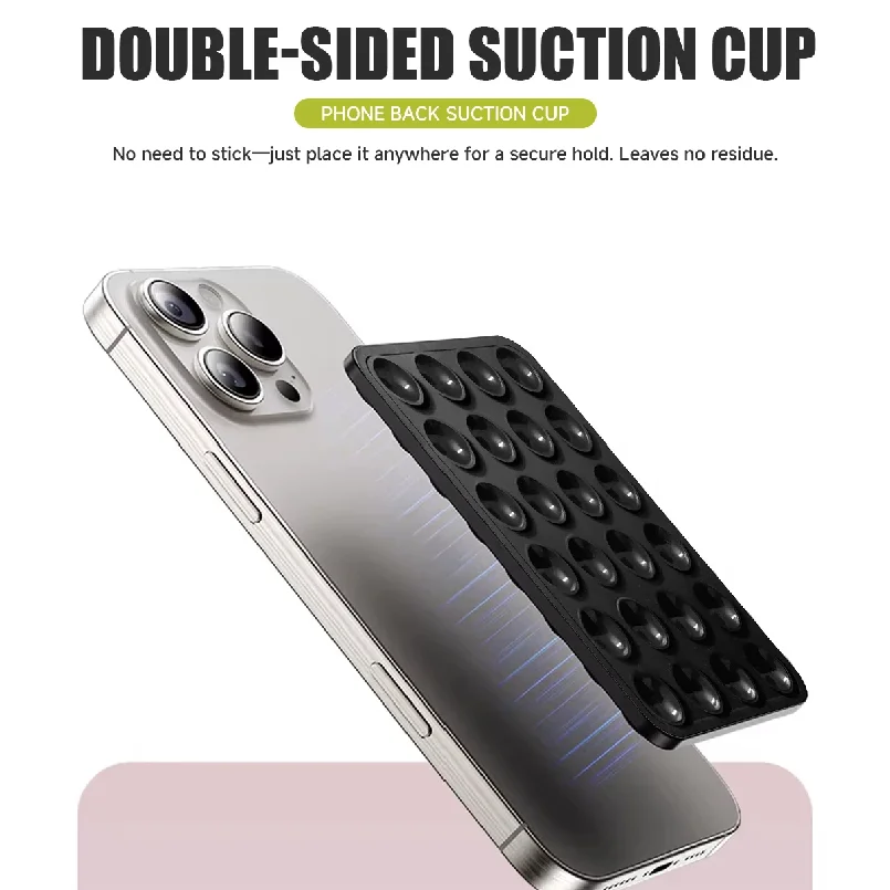 Double Side Silicone Suction Pad For Mobile Phone Fixture Suction Cup Backed Adhesive Silicone Rubber Sucker Pad For Fixing