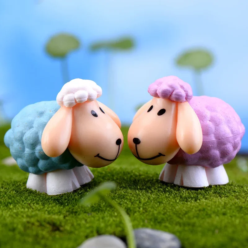 1PC Long Ears Sheep Animal Miniature Fairy Garden Home Houses Decoration Mini Craft Micro Landscaping Decor DIY Accessories