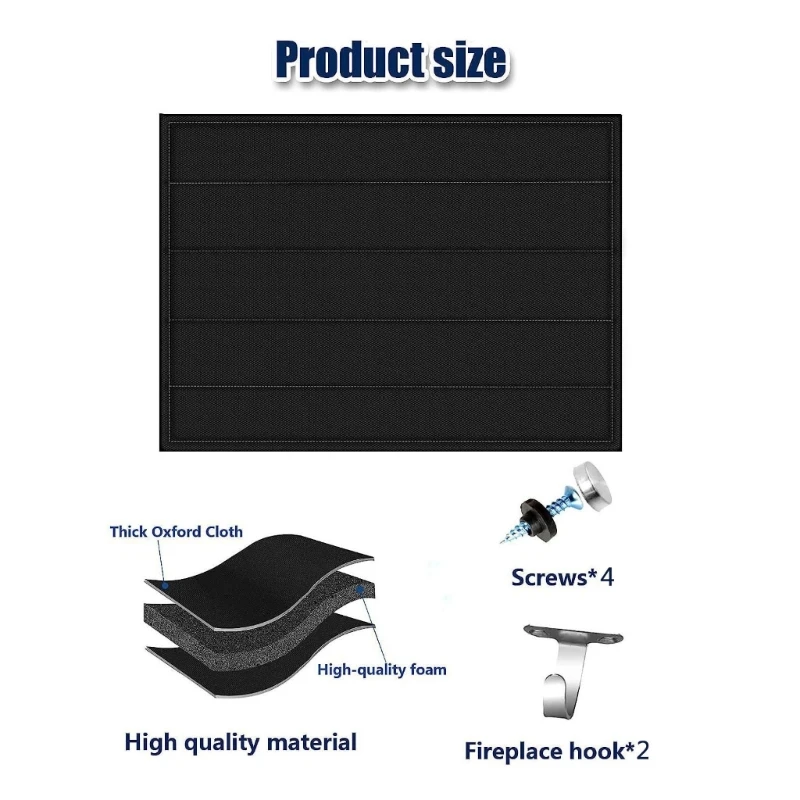 

Magnetic Fireplaces Screen for Heat Loss Indoor Fireplaces Covers Fireplaces Draft Stopper Vent Covers Easy to Install